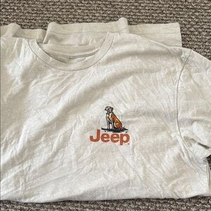 Jeep Gray T-Shirt with Dog Graphic